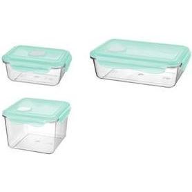 Thumbnail - keeeper Frischhaltedose "tina", mit Clip, Tritan, 0,45 Liter Dose transparent / Deckel aquamarin, Material:, Vorratsbehä...
