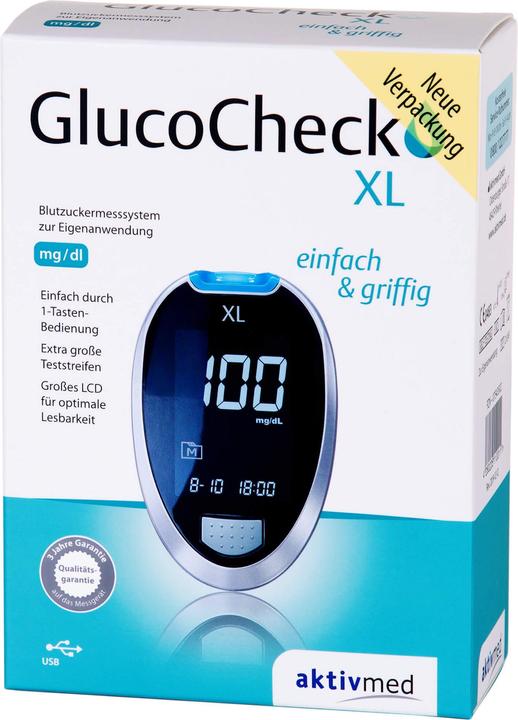 Produktbild Aktivmed GlucoCheck XL Blutzuckermessgerät Set mg/dl, 1 St (Blutzuckermessgerät)