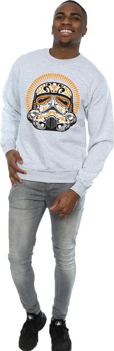 Actual product image Star Wars Mens Stormtrooper Dia De Los Muertos Sweatshirt (L)
