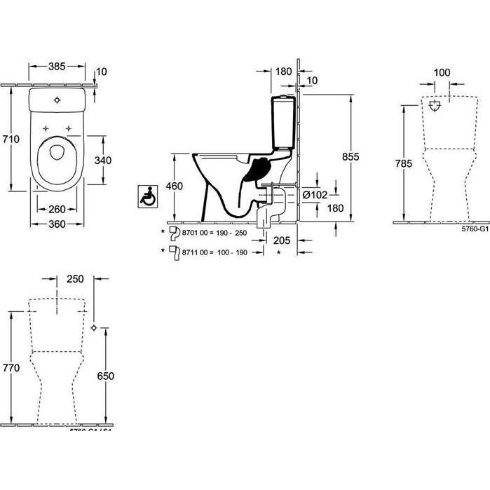Thumbnail - Villeroy & Boch, Spülkasten, Splkasten O.Novo wei 5760S1