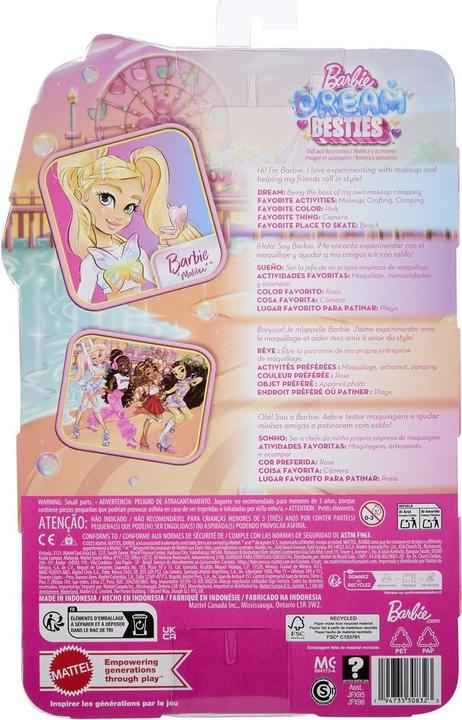 Actual product image Barbie Dream Besties Roller Skate Malibu