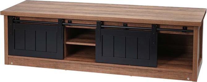 Produktbild Mendler TV-Rack HWC-K75, Holz-Optik Industrial Metall 43x150x40cm, braun