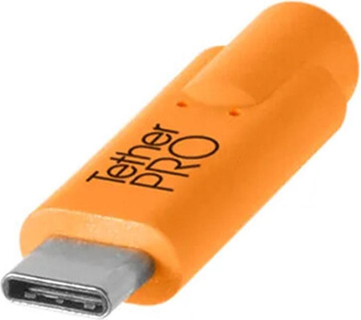Produktbild Tether Tools USB-C 3.1 Kabel, USB-C / USB-C, 9.4m gerade zu rechtwinklig, 9.4 m, Orange (9.40 m, USB 3.1)