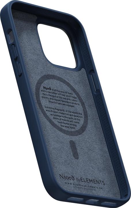 Immagine prodotto Njord Custodia rigida Salm.Leather Magsafe blu (Apple iPhone 14 Pro Max)