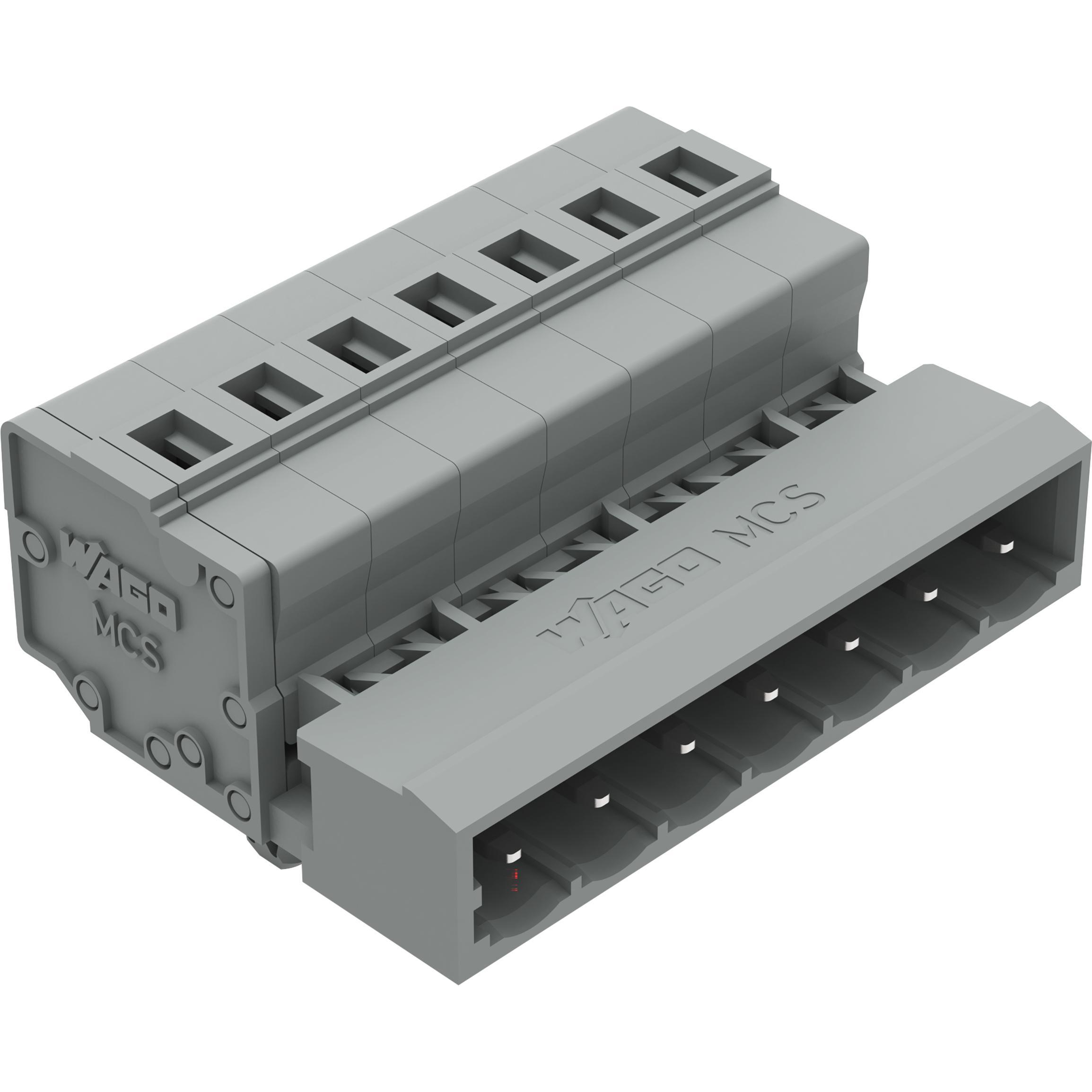 Wago Intestazione dei pin a 1 filo, Cavo + Spina elettrica, Grigio