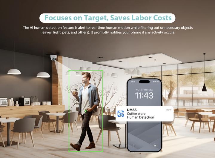 Actual product image Dahua Lite HAC-HFW1400R-VF-IRE6 CCTV Security Camera Indoor & Outdoor Storey Pixel Ceiling/Wall/Pole (2560 x 1440 Pixels)