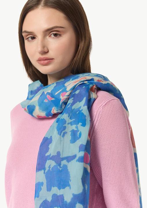 Immagine prodotto Comma Tuch Leichter Schal mit All-over-Print und Fransen