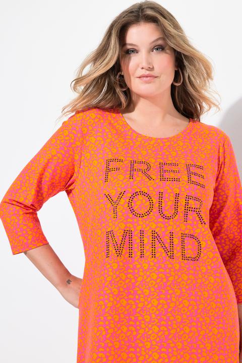 Produktbild Miamoda Longshirt, Leomuster, Glitzer-Statement, 3/4-Ärmel (44)