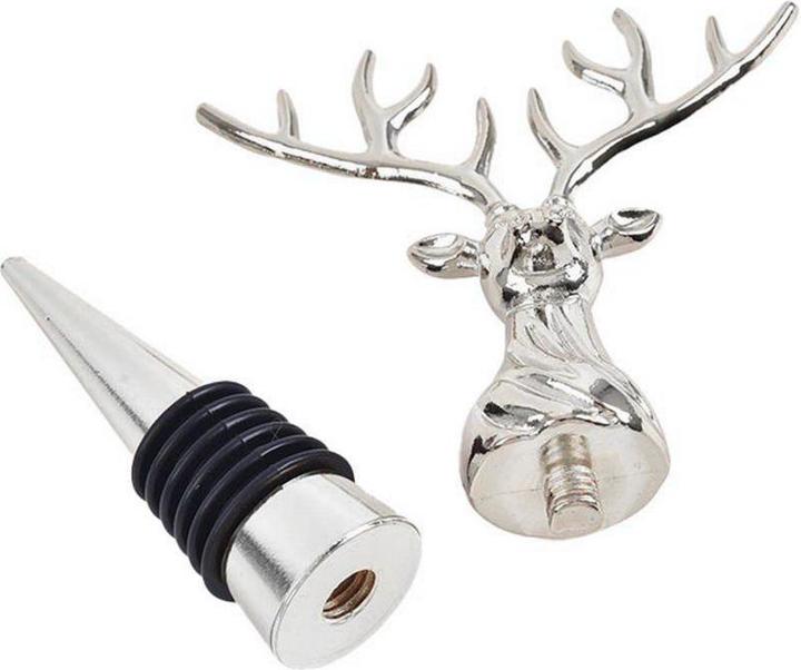 Immagine prodotto JTI Tappo per vino, cervo - argento (Chiusura per il vino)