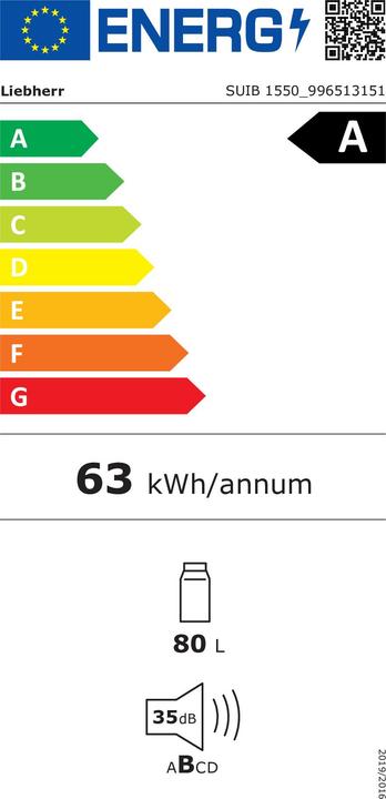 Etichetta energetica Liebherr SUIB1550-26 Premium BioFresh