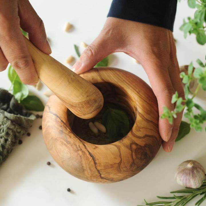 Immagine prodotto Hofmeister Holzwaren 2x mortaio e pestello in legno d'oliva