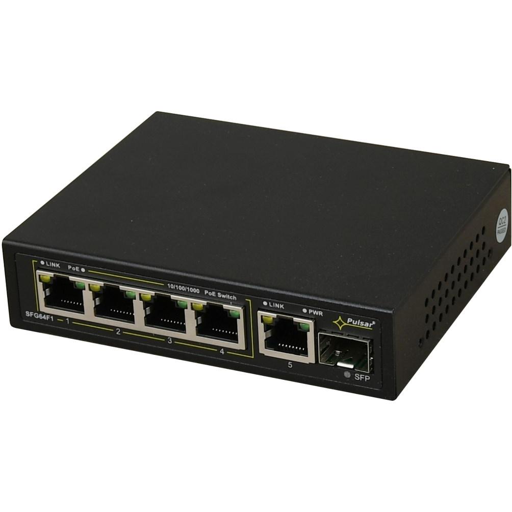 Pulsar Switch a 6 porte SFG64F1 fino a 4 telecamere IP, Switch di rete