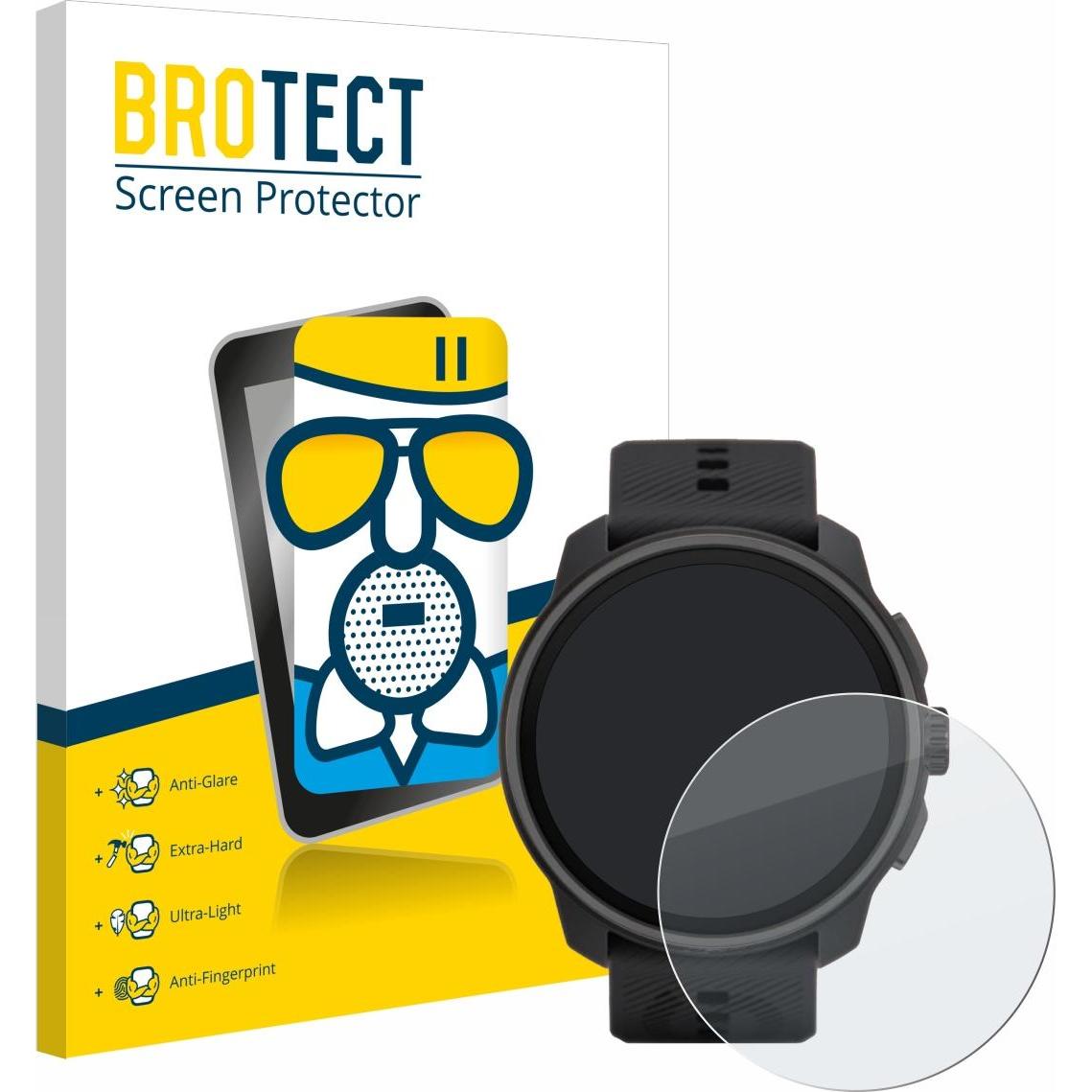 BROTECT AirGlass Panzerfolie Schutzglas Matt, Smartwatch Schutzfolie, Grau