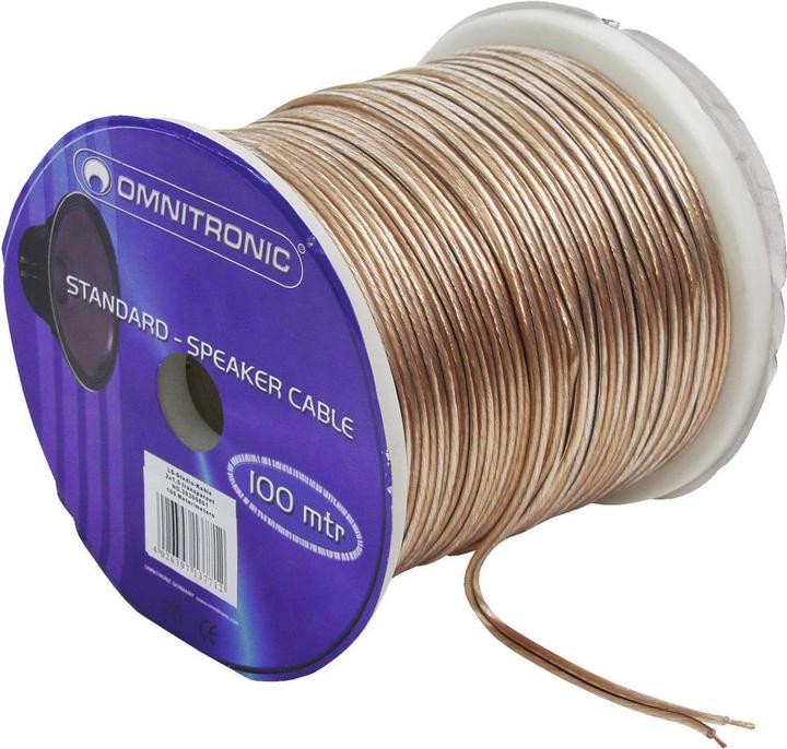 Actual product image Omnitronic Speaker cable 2x1.5 100m clear (100 m, 1.50 mm²)