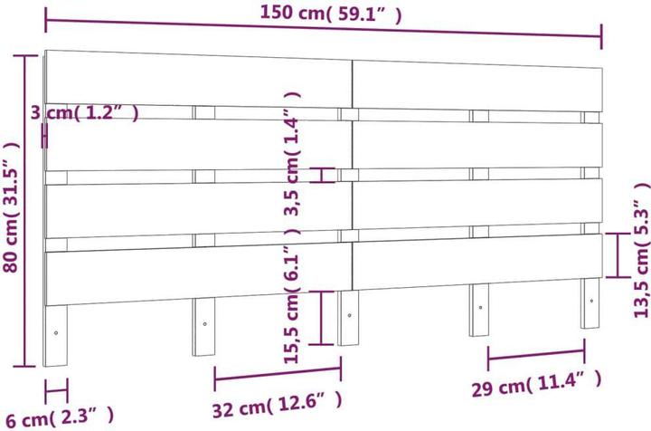 Image du produit vidaXL Nikolia (150 x 3 x 80 cm)