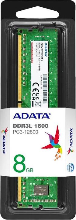 Actual product image Adata ADDU1600W8G11-S memory module GB DDR3L (1 x 8GB, 1600 MHz, DDR3-RAM, DIMM)