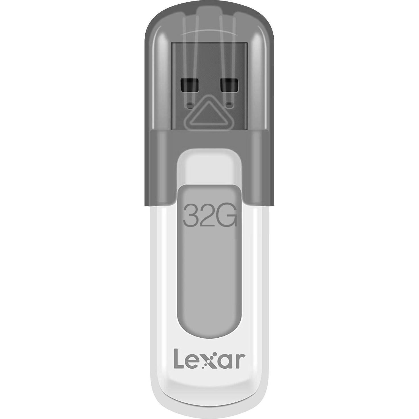 Lexar JumpDrive V100 (32 GB, USB-A, USB 3.0), USB Stick, Grau