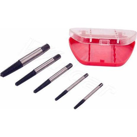 Quatros, Gewindeschneider + Gewindebohrer, Ausdreher für beschädigte Schrauben 3-18 mm, Hobbygebrauch, Satz mit 5 Stück