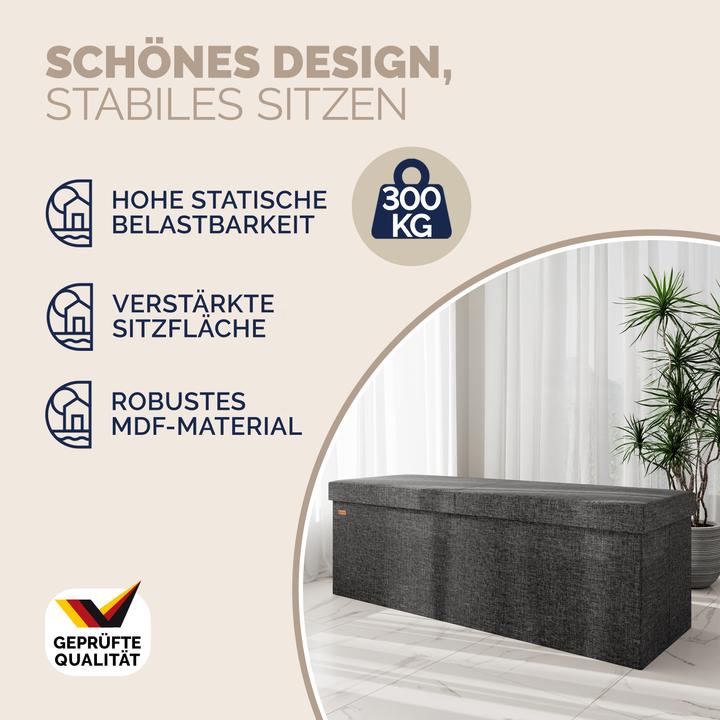 Produktbild Casaria Sitztruhe mit Stauraum (115 cm)