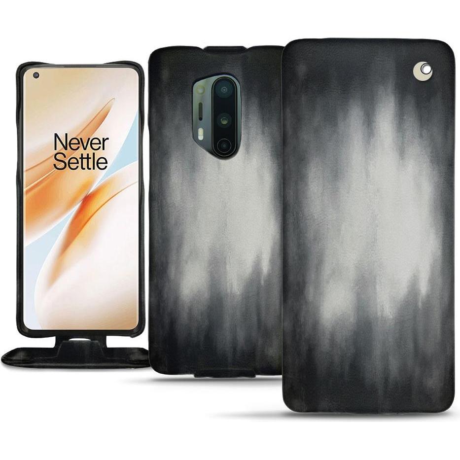 Noreve Lederschutzhülle vertikal (OnePlus 8 Pro), Smartphone Hülle, Grau