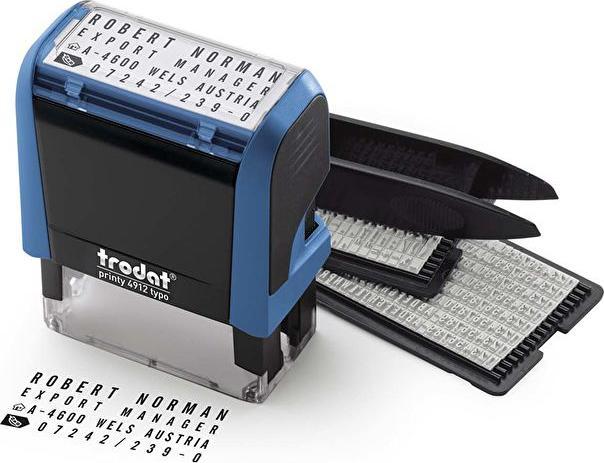 Actual product image Trodat TypomaticLine Printy 4.0, self-inking stamp for self-inking