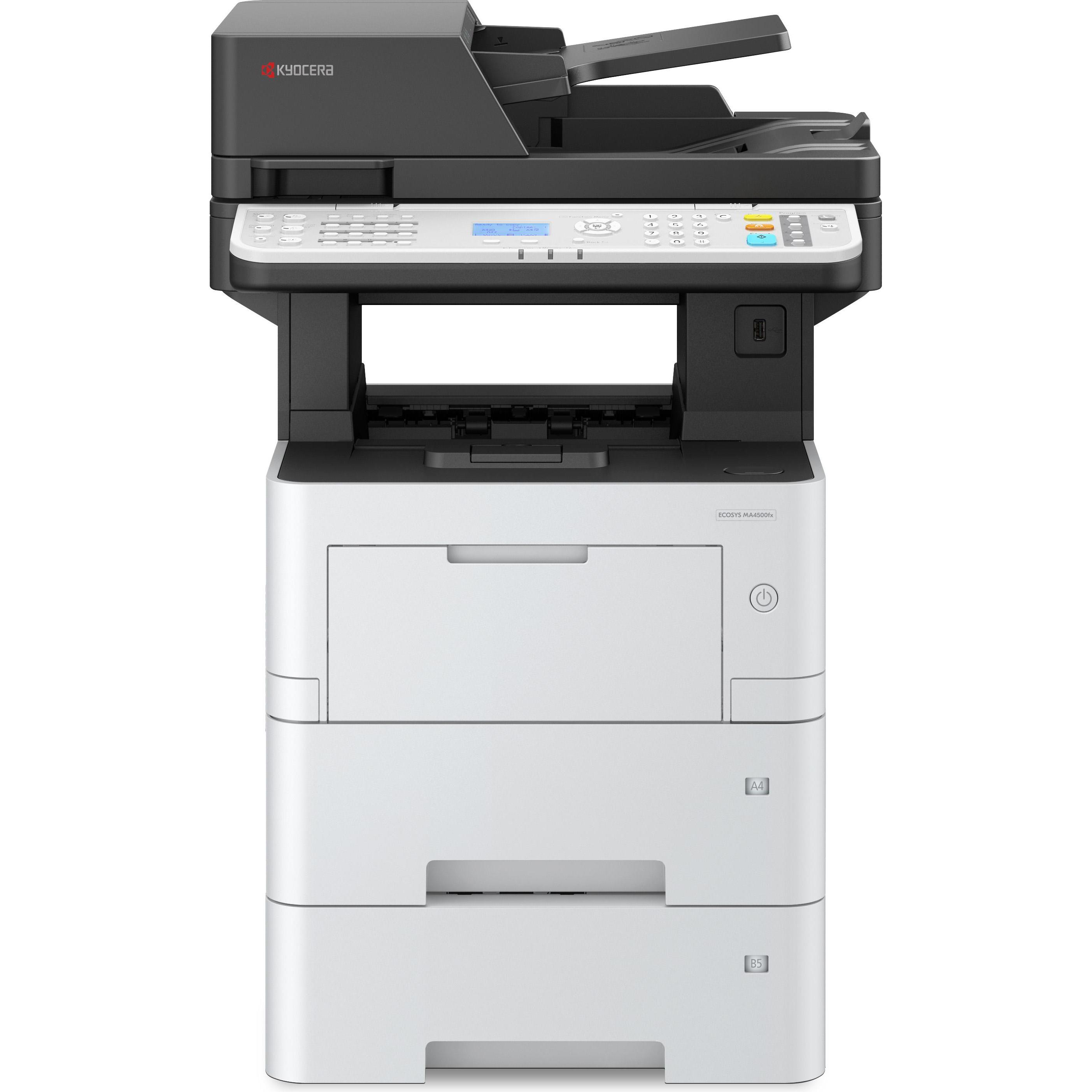 Kyocera ECOSYS MA4500FX (Laser, Schwarz-Weiss), Drucker, Schwarz, Weiss