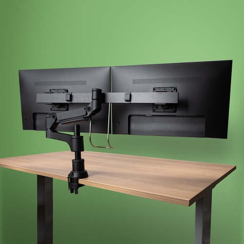 Actual product image R-Go Tools Caparo 4 R-Go Caparo smartbar monitor arm, with gas spring, black, Clamp, 12 kg, 76.2 cm (Table, 30")