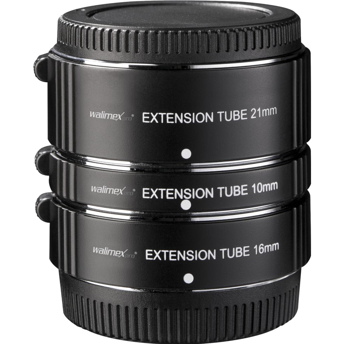 Walimex Zwischenringsatz für MFT, Objektivadapter, Schwarz