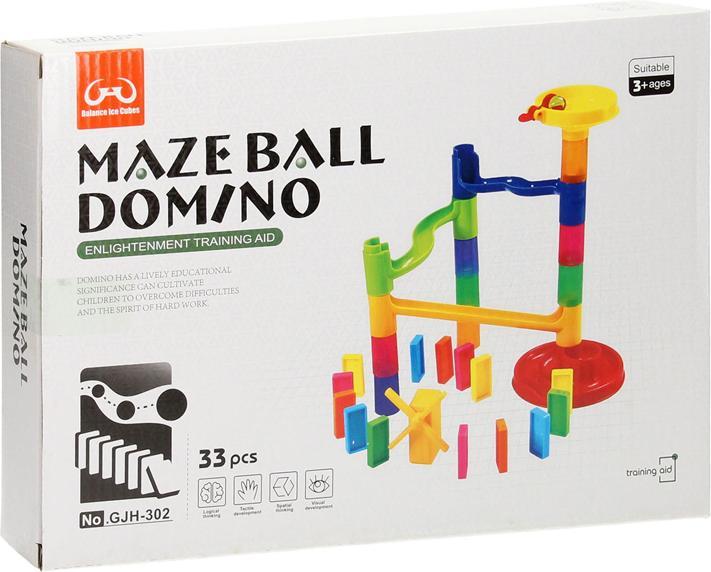 Actual product image Marble run and domino set, 33 pcs.