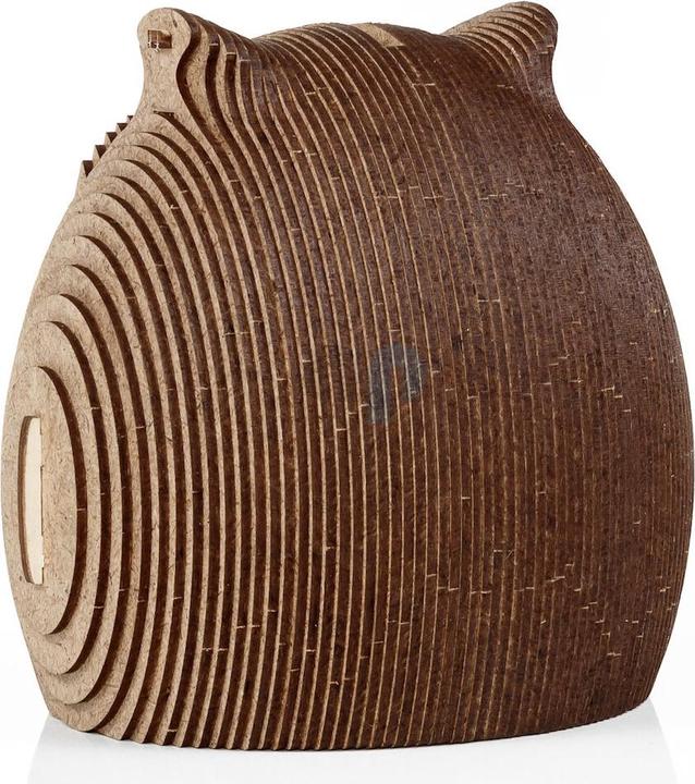 Actual product image Eco Wood Art Coin Bank Puzzle - Owl