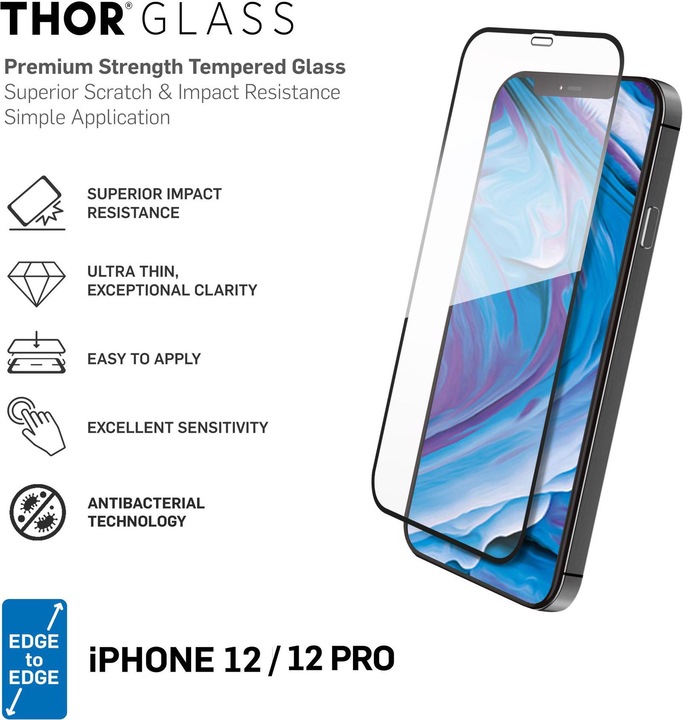 Actual product image Thor edge to edge (1 Piece, Apple iPhone 12, Apple iPhone 12 Pro)