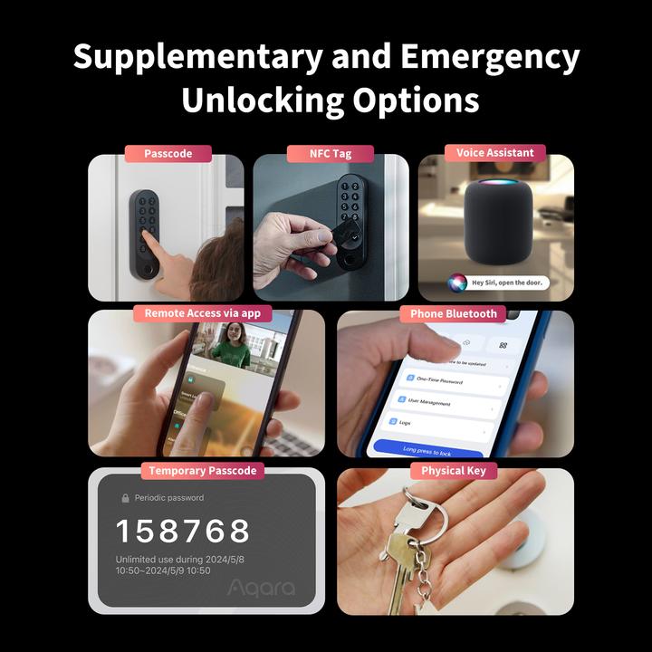Image du produit Aqara Smart Lock U200 (Smartphone, Combinaison électronique de chiffres)
