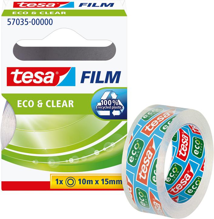 Actual product image tesa tesafilm ECO & CLEAR, solvent-free and ageing-resistant (15 mm)