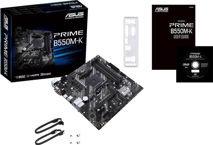 Actual product image ASUS PRIME B550M-K (AM4, AMD B550, mATX)