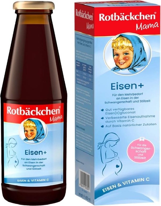 Actual product image Rabenhorst Red cheeks mom + iron, 450 ml (1 Piece, 813 g)