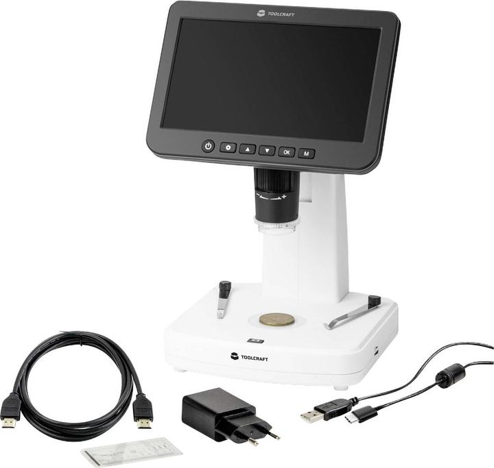 Actual product image Toolcraft TO-9407067 Digital microscope 300 x incident light, transmitted light