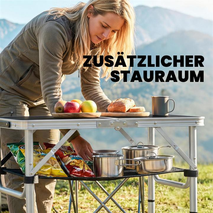 Image du produit Outsunny Campingtisch Aluminium, MDF Schwarz