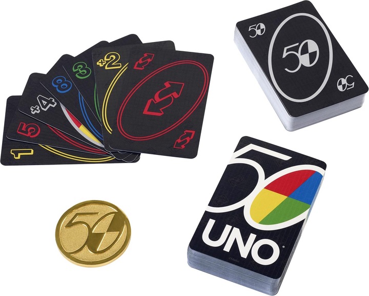 Image du produit Mattel Games ONU 50e prime (Allemand, Anglais, Français, Italien, Espagnol)