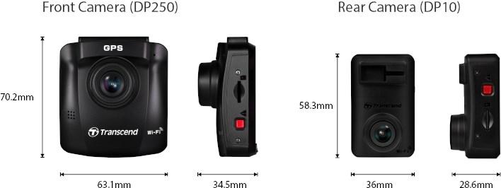 Image du produit Transcend DrivePro 620 (WiFi, Indicateur intégré, Récepteur GPS, Batterie, Microphone intégré, Bluetooth, Vision nocturne, Full HD)