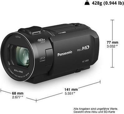 Image du produit Panasonic HC-V808EG-K (8.57 Mpx, 50p, 24 x)