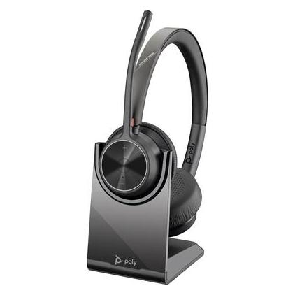 HP VOY 4320-M +USB-A TO C (Kabellos, Google Meet, Microsoft Teams), Office Headset, Schwarz