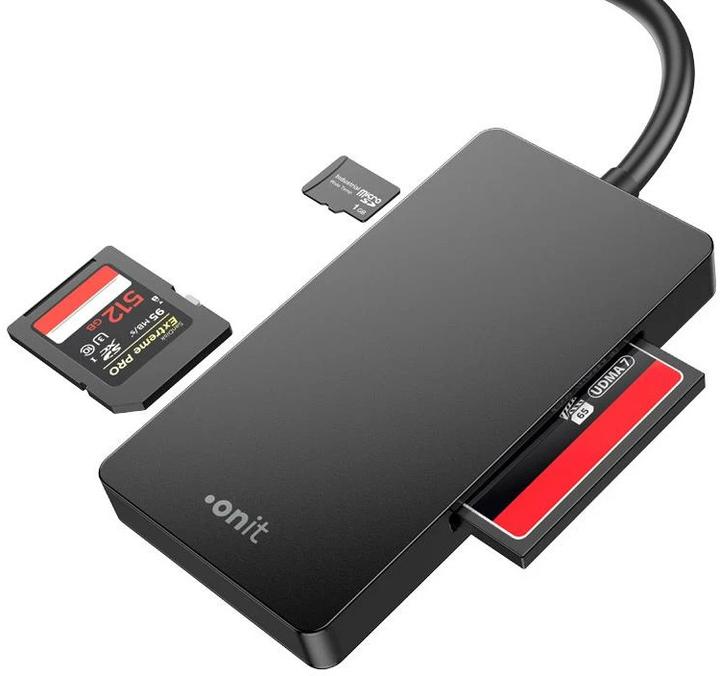 Produktbild Onit Card Reader Extern USB-C 3-in-1 (USB 3.2)