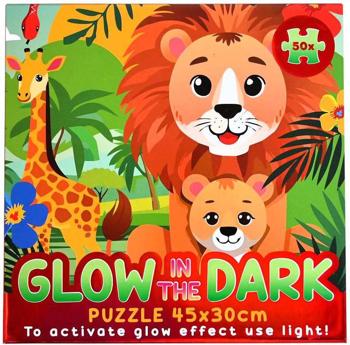 Wins Holland Im Dunkeln leuchtendes Puzzle Dschungel – 50 Teile. (50 pieces)