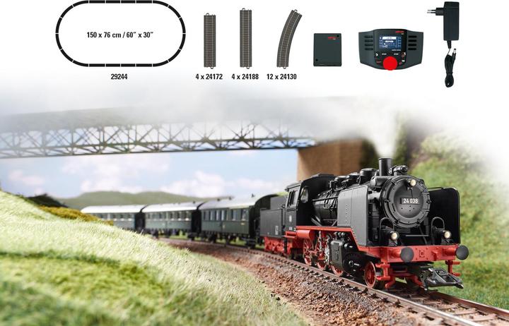 Image du produit Märklin Coffret de départ numérique pour lignes secondaires avec BR 24 de la DB (Piste H0)