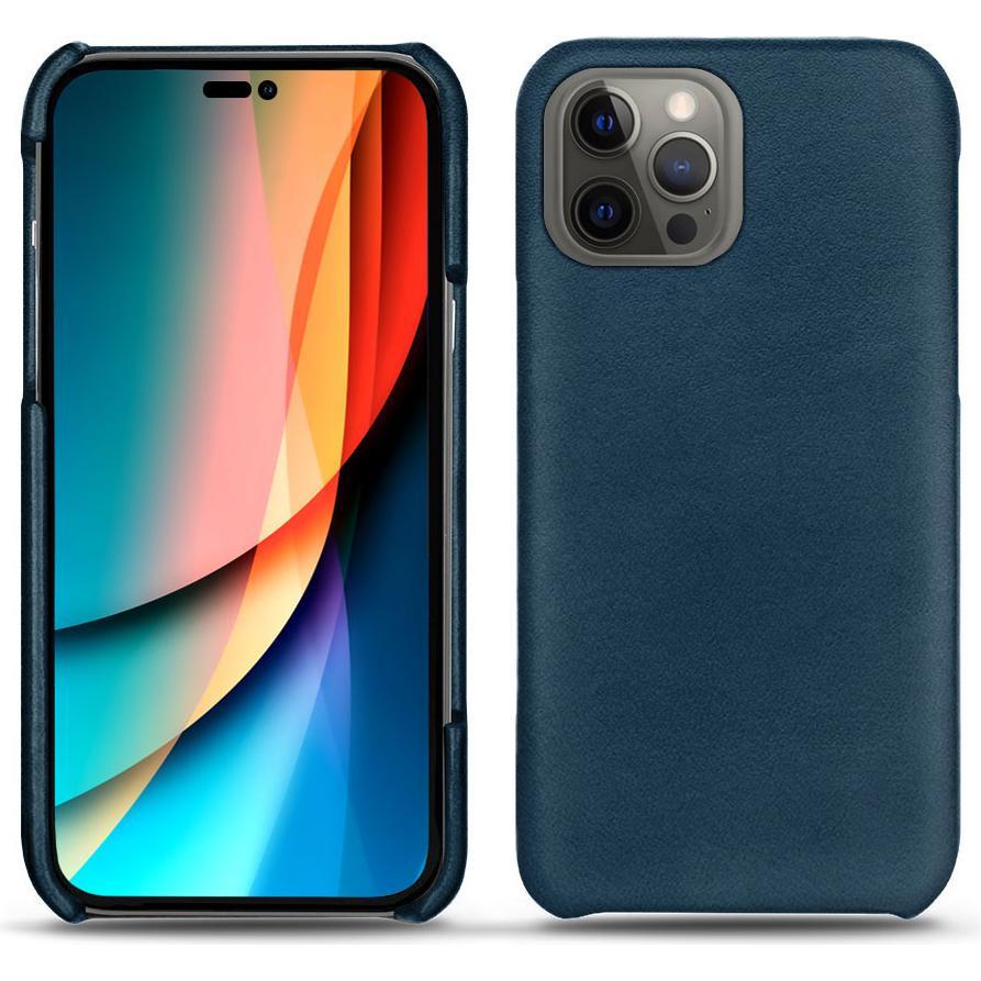 Noreve Lederschutzhülle (Apple iPhone 14 Pro), Smartphone Hülle, Blau