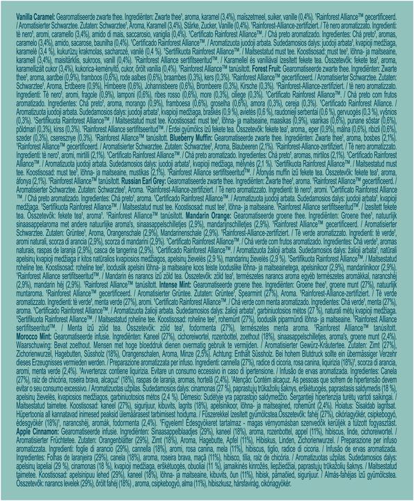 Valeurs nutritives et ingrédients Lipton Boîte cadeau (71 g)