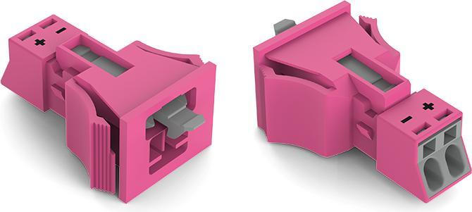 Actual product image Wago 890-792/082-000 Plug snap-in cable gland 2-pin pink