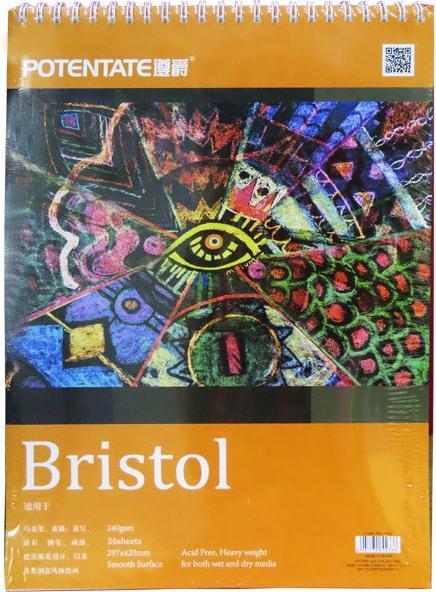 Produktbild Potentate Bristolblock mit Spiralbindung (A4)