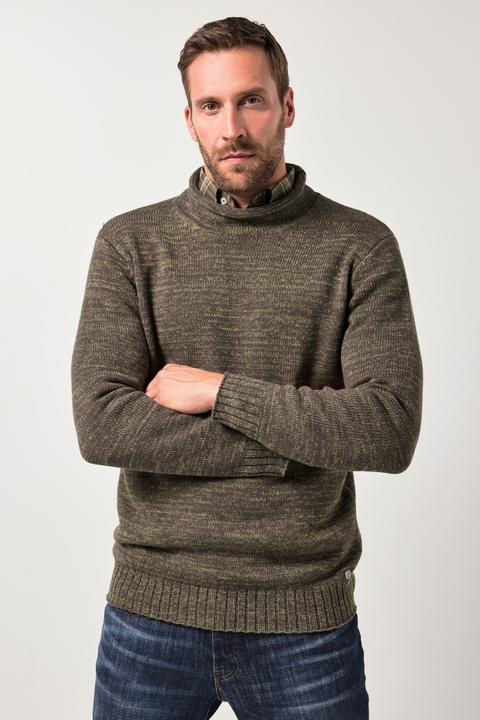 Produktbild JP1880 Pullover, TwoTone-Grobstrick, Stehkragen, bis 7 XL (L)