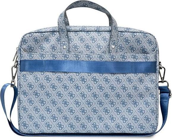 Guess Torba GUCB15P4TB 16" niebieski/ blue Saffiano 4G Triangle Logo (16")